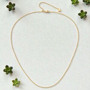 1.0 mm Adjustable Spiga Chain in Yellow Gold Plated Sterling Silver